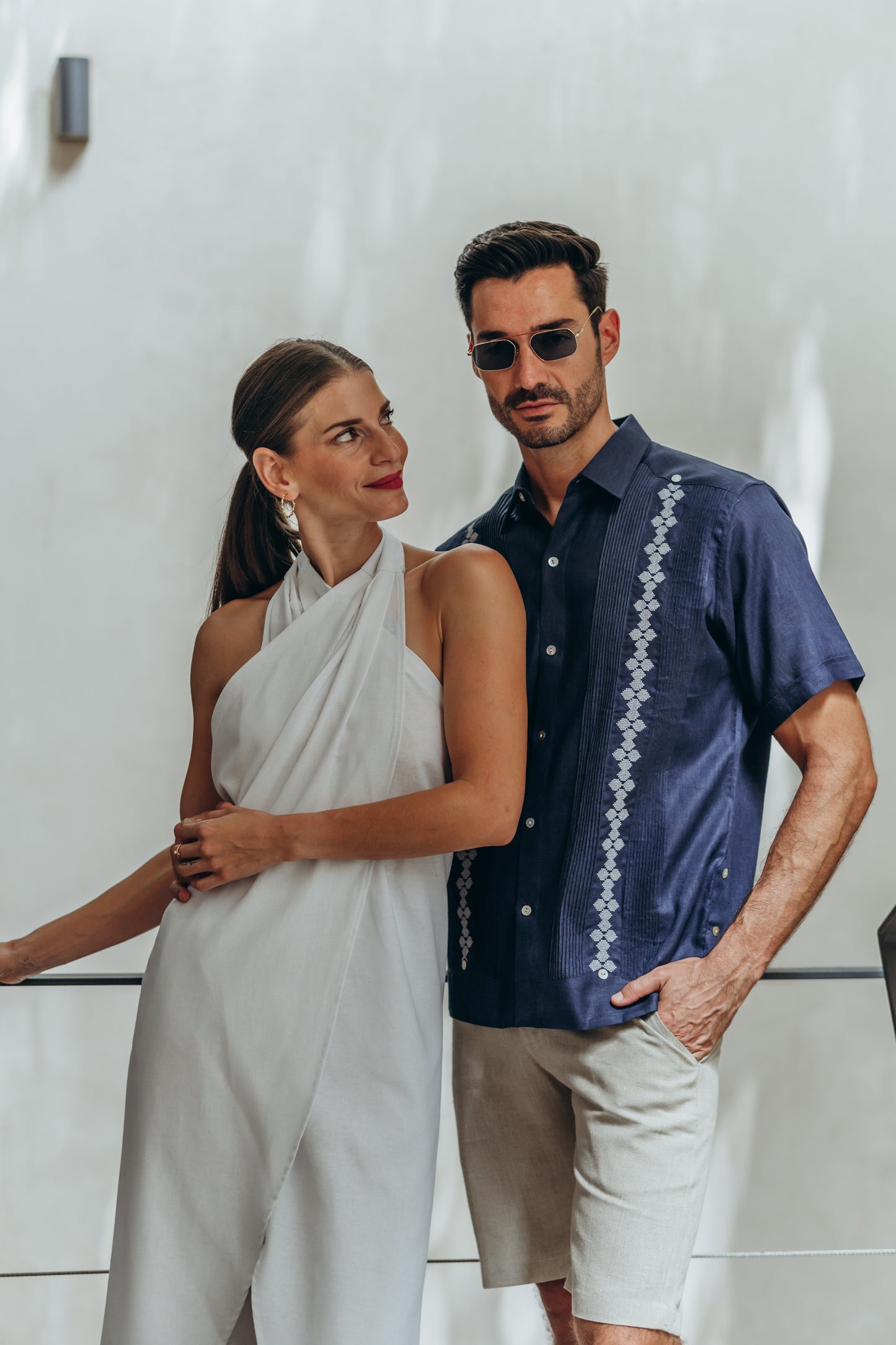Guayabera Bahía azul