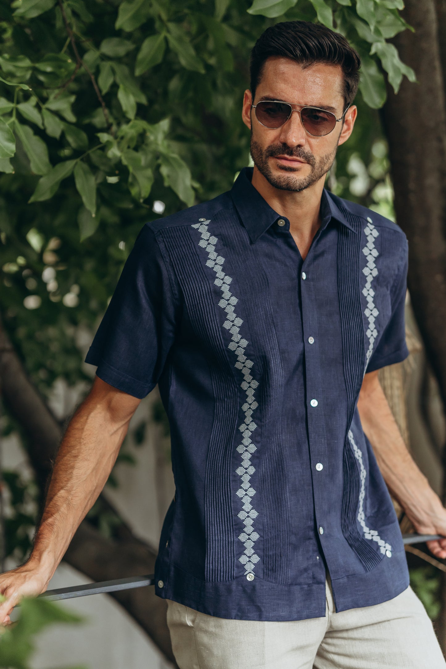 Guayabera Bahía azul