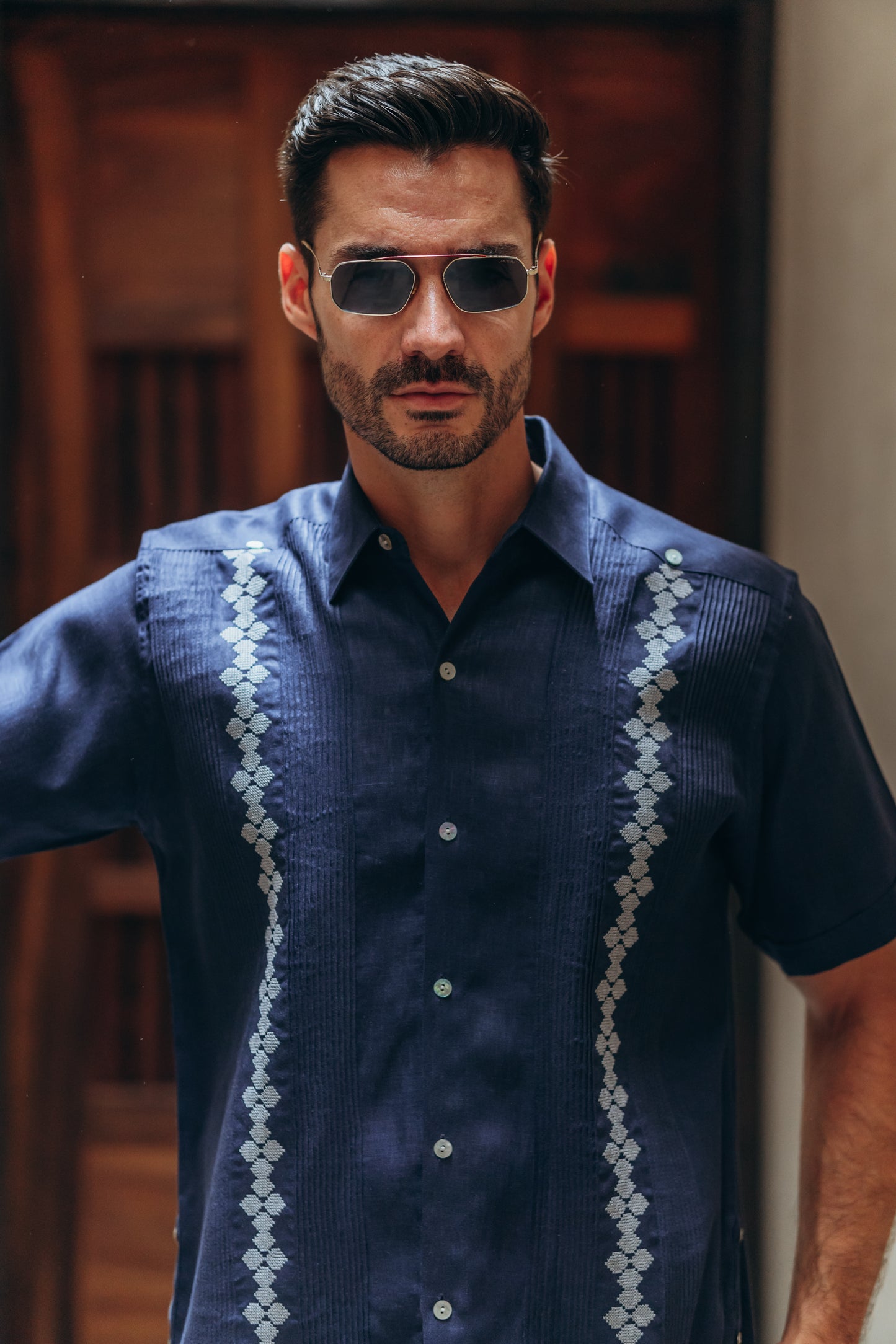 Guayabera Bahía azul