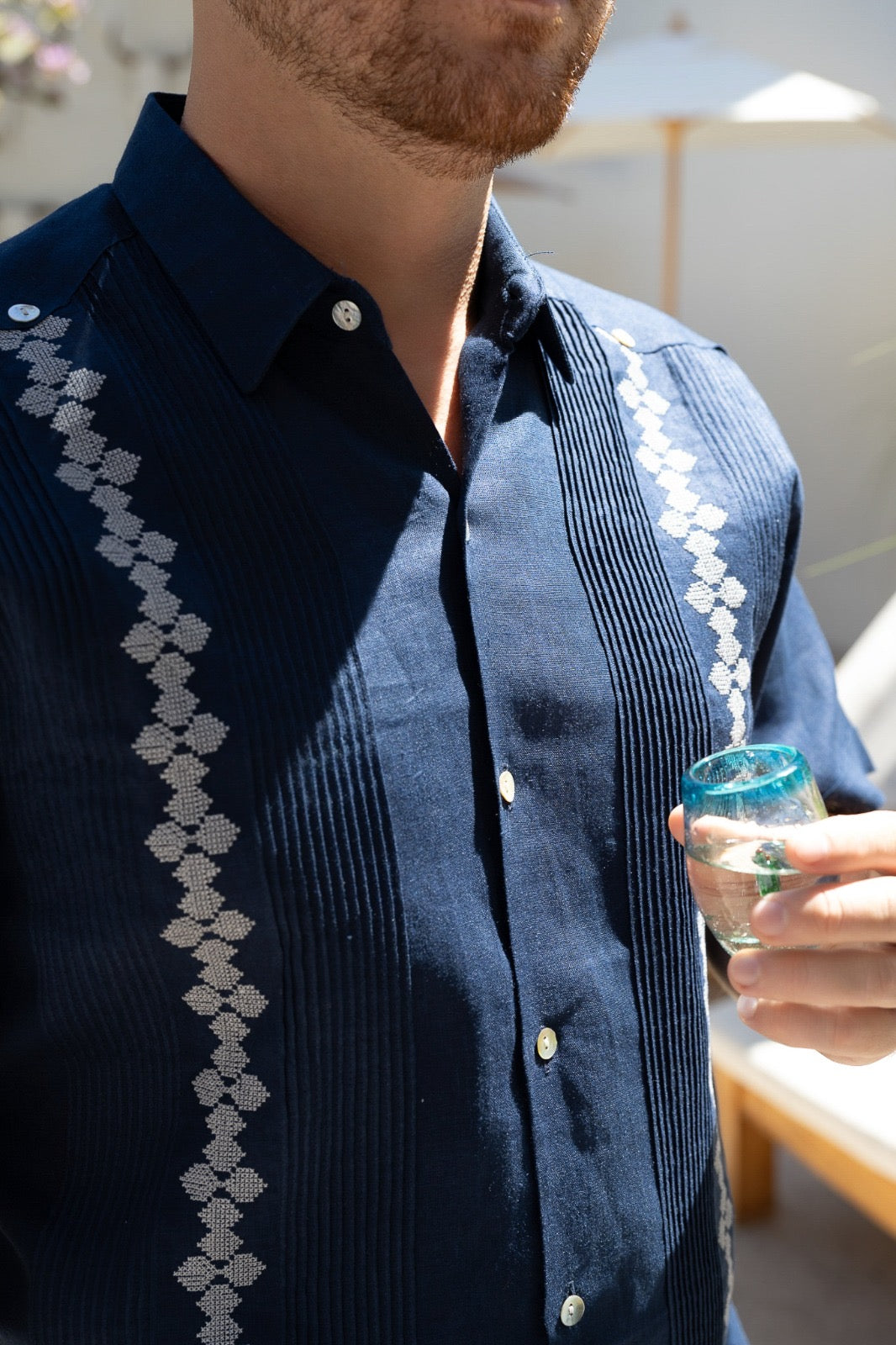Guayabera Bahía azul