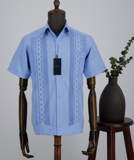 Guayabera Bordado Ancho Lino/Algodón